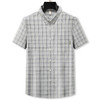 【DG】大依优型夏季薄款大码男装格子短袖衬衫胖子时尚休闲大号莱赛尔上衣加肥加大 商品缩略图4