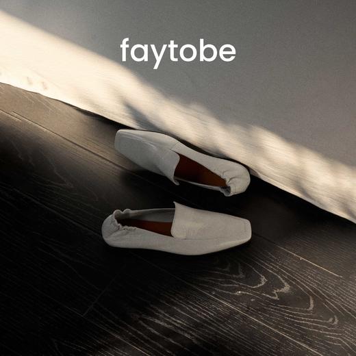 faytobe乐福鞋25春方头法式一脚蹬单鞋小众复古气质低跟小皮鞋女 商品图2