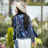 【林栖设计小店】（现货）纯棉针织衫拼真丝蓝印花铁线莲花纹飞片复古优雅2025春夏新品开衫外套女1952009 商品缩略图5