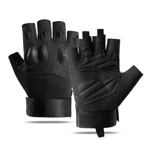 【男硬壳防护训练军迷防割手套】户外骑行摩托车防滑减震战术半指手套 商品图6