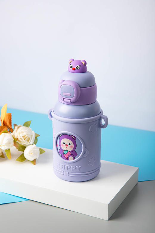 💥外贸尾单!开学必备!【KEYIOW卡通儿童保温杯]🔸 今日立省20，💪39.9到手!淘宝同款 59.9! ✅ 采用食品级不锈钢内胆，🚀食品级PP材质。 商品图5