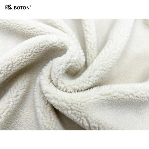 波顿男士秋冬季长袖黄蓝色格子衬衫加厚羊羔绒底保暖衬衣外套MS612122 商品图2