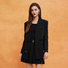 QE106斯尔丽2025春季新款金丝绒弹力箱型修身V领舒适时尚外套 商品缩略图4