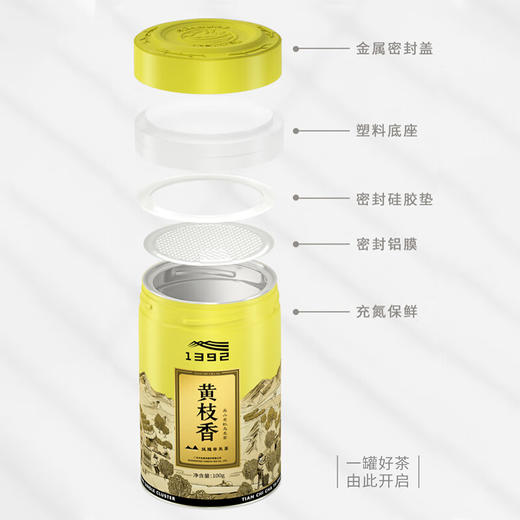 天池丨金山系列 七彩 ·黄枝香 凤凰单丛 乌龙茶 特级 50g/100g 罐装 商品图5