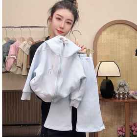 【高品质两件套】2025新款女童带帽卫衣套装女童卫衣两件套休闲百搭可爱聚