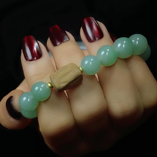 翡翠珠串配老山檀 商品图8