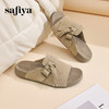 Safiya/索菲娅2025百搭一脚蹬流苏休闲懒人勃肯鱼嘴拖鞋SFD2110224 商品缩略图8