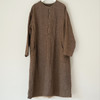 黄阿福｜色织重磅亚麻咖色连衣裙 商品缩略图0