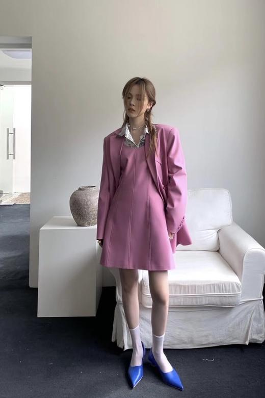 amadella 玫红色西装外套吊带裙套装 15768 商品图4