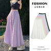 百媚生 花苞半身裙子女松紧高腰垂感显瘦A字长裙 H-1385- 商品缩略图1