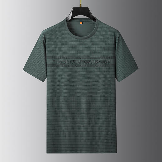 【DWP】大依优型大码圆领短袖T恤加肥加大男士大号弹力透气舒适夏季半袖 商品图3