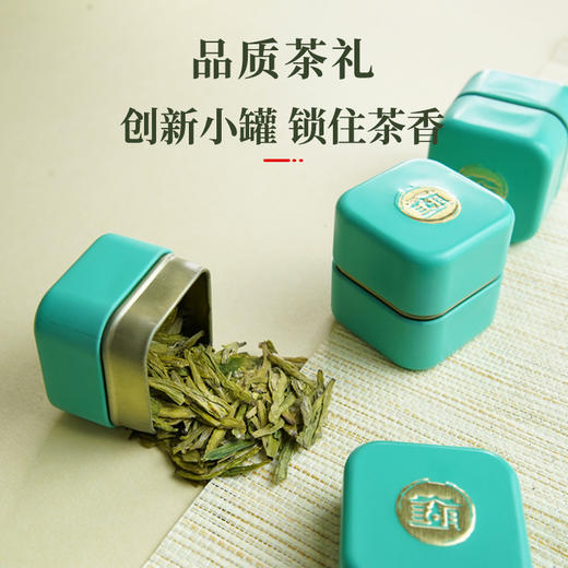 【新茶上市】湖畔居2025春茶明前精品西湖龙井小方罐礼盒装正宗绿茶叶80g 商品图2