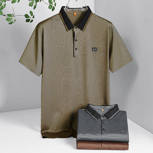 【DWP】大依优型大码短袖POLO衫翻领体恤加肥加大男士大号弹力透气舒适夏季半袖 商品图1