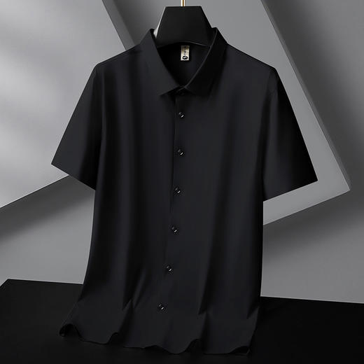 【DG】大依优型大码短袖衬衫商务休闲衬衣男大码夏季薄款打底衫肥佬简约纯色 商品图2