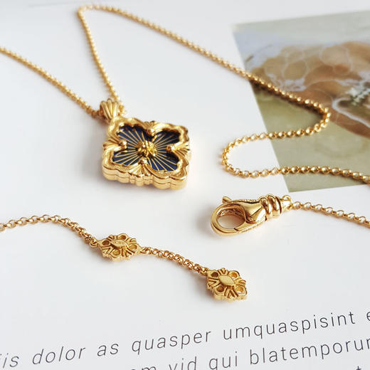 【闲置未使用】BUCCELLATI布契拉提OPERA TULLE吊坠JAUPENO17977大号蓝色珐琅opera歌剧院系列项链190225NJ22 现售价：27000 商品图4