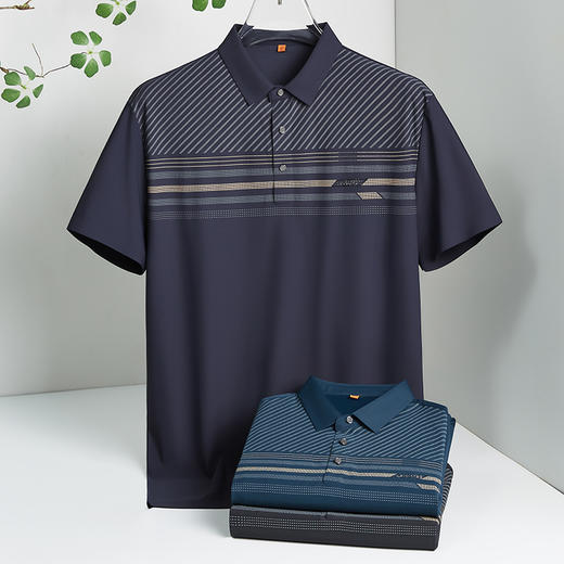 【弹力】【DWP】大依优型大码短袖POLO衫弹力翻领体恤加肥加大男士大号弹力透气舒适夏季半袖 商品图1