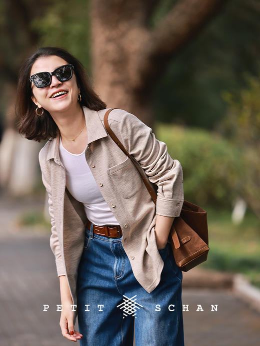 PETIT SCHAN小闪 CLO#738 Narrate 叙写 澳洲进口美利奴羊毛混纺长袖衬衫 商品图1