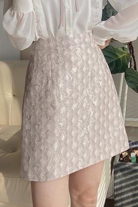 amadella 光泽感几何印花高腰半裙 15528