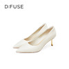 Dfuse迪芙斯2025春季新款经典通勤鞋简约素面金属高跟鞋DFD1111067 商品缩略图1