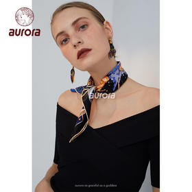 【女神节】5A级100%桑蚕丝！奥罗拉手工台版印小方巾丝巾礼盒装大师之礼