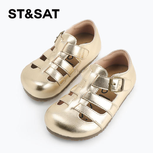 【童鞋】星期六复古风舒适透气男女童勃肯凉鞋SSD2192L1Y 商品图3