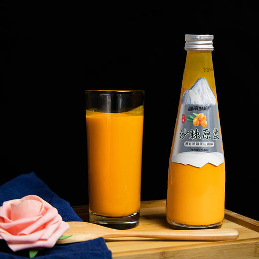 新疆有机沙棘原浆 100%纯沙棘 有机沙棘原浆 新疆大果原浆沙棘汁 （送蜂蜜） AWJM 商品图1