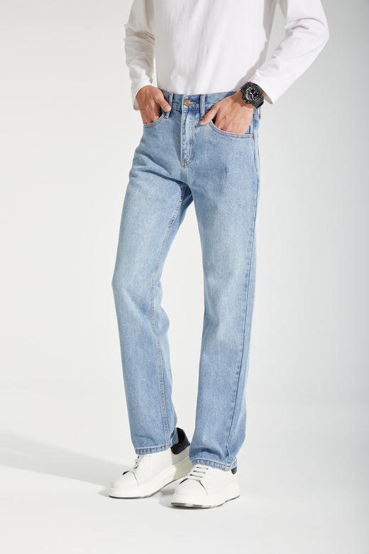 【大牌男士简约直筒牛仔裤8505】品牌同厂👏胯宽腿粗、腿型不好大胆入❗️❗️✅中高腰拉高身材比例，型男，显腿长！-LMH 商品图8