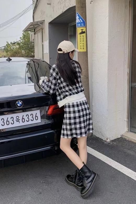 Stay2Weeks 黑白格纹针织套装 15642 商品图2