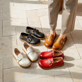 头层牛皮 【舒适百搭】 休闲豆豆鞋00992