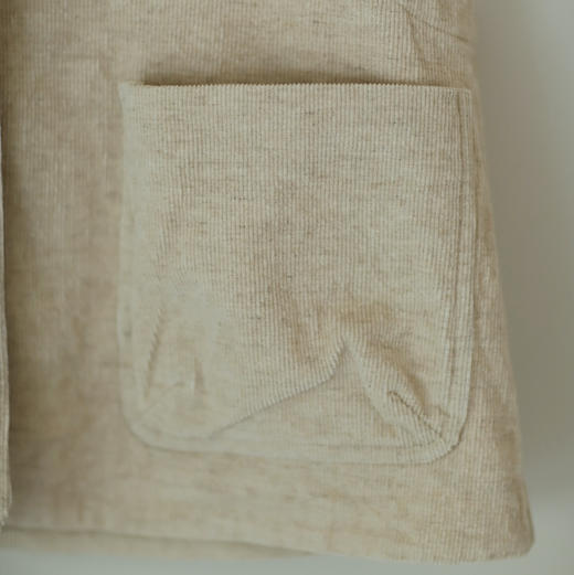 黄阿福｜原色亚麻棉灯芯绒宽松马甲 商品图2