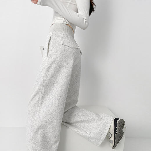 雀说蚂蚁腰直筒裤子新款高腰显瘦宽松型阔腿裤韩系慵懒长裤AL51050 商品图2