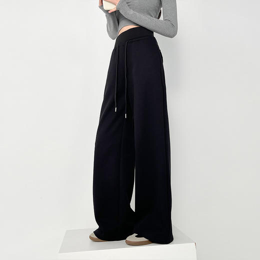 雀说蚂蚁腰直筒裤子新款高腰显瘦宽松型阔腿裤韩系慵懒长裤AL51050 商品图1