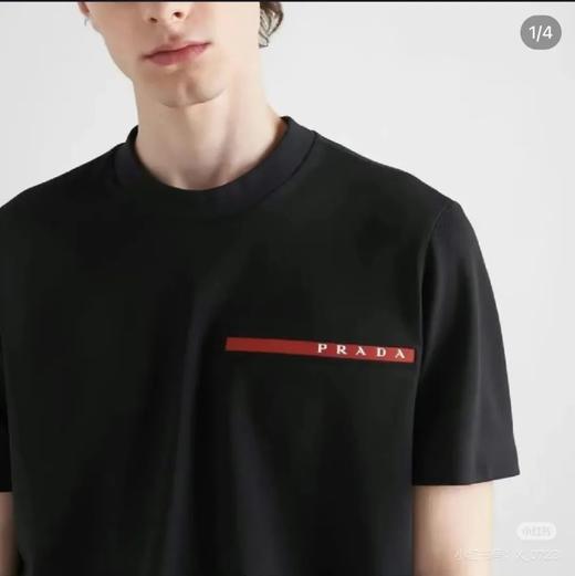 PRA情侣款红标硅胶标纯色短袖T恤 商品图2