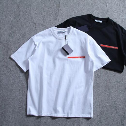 PRA情侣款红标硅胶标纯色短袖T恤 商品图5