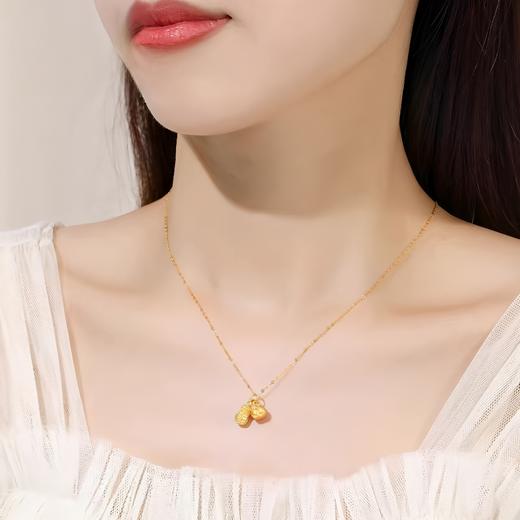 足金好柿发生挂件（配银链） 商品图6