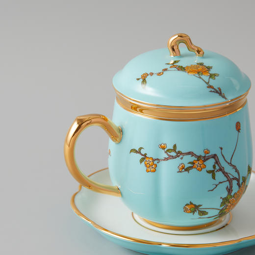 国瓷永丰源 夫人瓷·西湖蓝4件套盖杯 商品图3