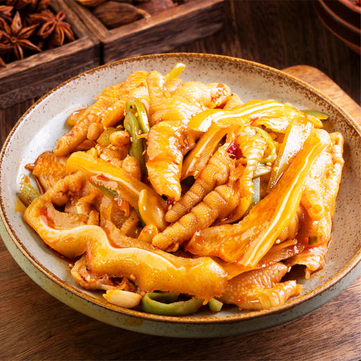 【冷吃三拼  一口麻辣，三重满足】酸辣无骨鸡爪、脆爽猪耳朵、麻辣贡菜 703g/罐丨零食 商品图2