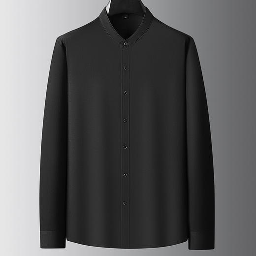 【牛津麻料】【DDA】大依优型大码长袖衬衫休闲立领棉质衬衣服男士加肥加大码简约胖子春款 商品图6