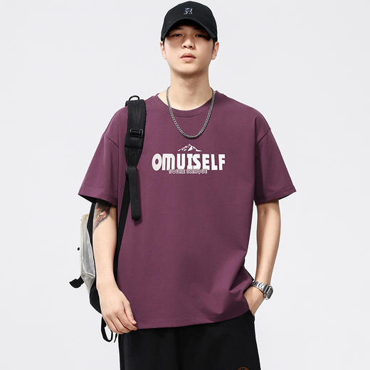 【DQ】大依优型大码男装260G重磅圆领T恤男宽松印花短袖半袖夏季新品潮款 商品图5