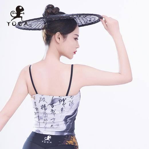 【现货秒发】壁虎瑜伽【墨染江山-上衣】限量款印花瑜伽上衣【可拆卸胸垫】（标准码） 商品图5