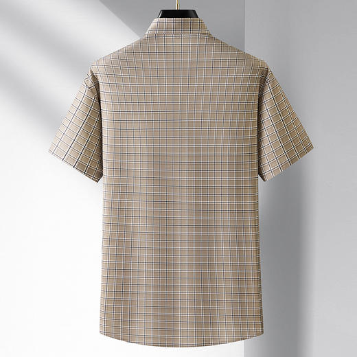 【超大码】【DM】大依优型大码短袖衬衫宽松格子半袖休闲衬衣男夏季薄款加肥大码上衣300斤胖子 商品图2