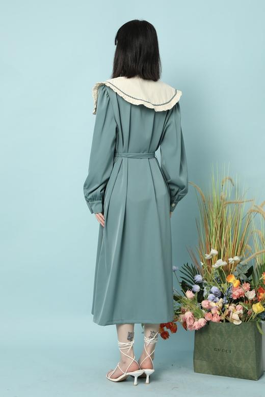 L.Fleuri 可爱大翻领收腰系带连衣裙 15847 商品图2