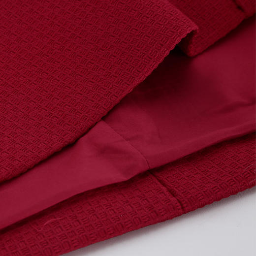 QE819斯尔丽2025春季新款肌理感面料珐琅工艺立体花扣子修身俏丽连衣裙 商品图6