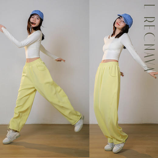 L RECNAVA [UPF50+泡芙空气层·窄版香蕉裤] 春夏秋款上身有冰凉感 脚口抽绳 显瘦显腿长休闲裤 商品图1