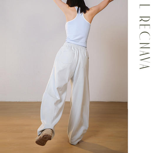 L RECNAVA [330克梨形必备香蕉裤] 面料更挺阔宽松裤 中腰休闲香蕉裤-显高显瘦运动长裤 商品图8