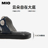 MIO米奥外穿拖鞋女时尚一字拖复古水钻平跟度假凉鞋M253131244 商品缩略图4