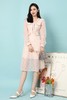 Le Malene 裸粉色蕾丝口袋饰连衣裙 15644 商品缩略图2