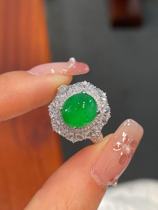 蛋面翡翠戒指 商品图1