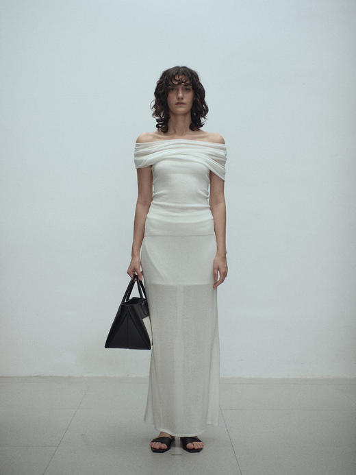VC｜SS25033 Shanti sheer knit skirt [半身裙 黑 / 白 / 卡其 ] 商品图9