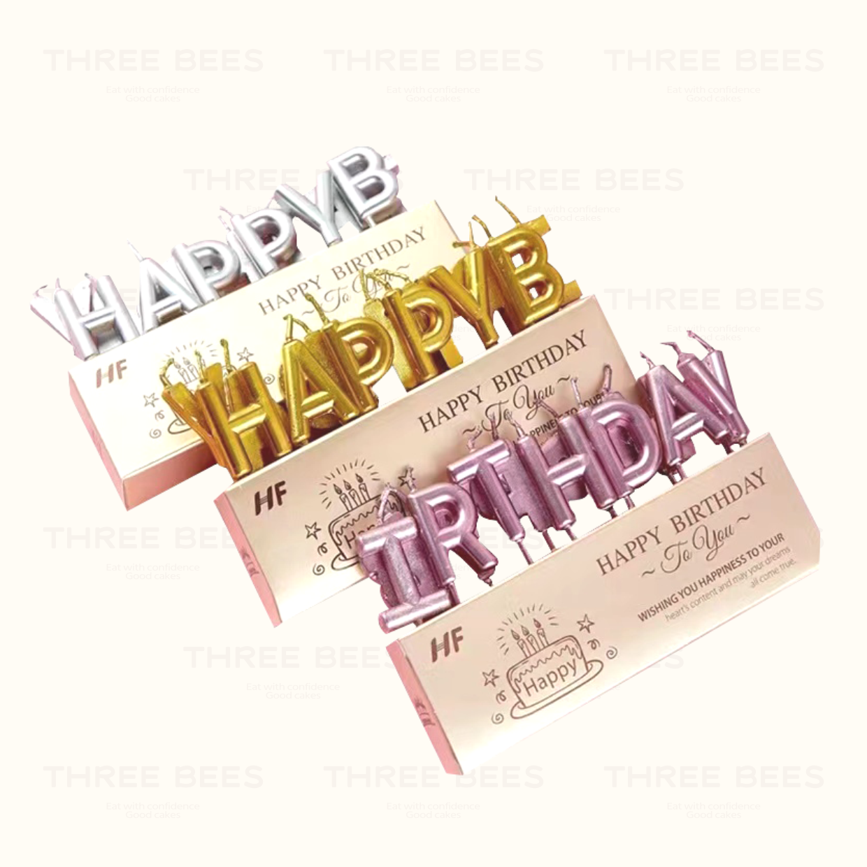 英文“生日快乐”蜡烛（一套）